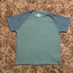 George Green + Gray Baseball Tee. Size Large